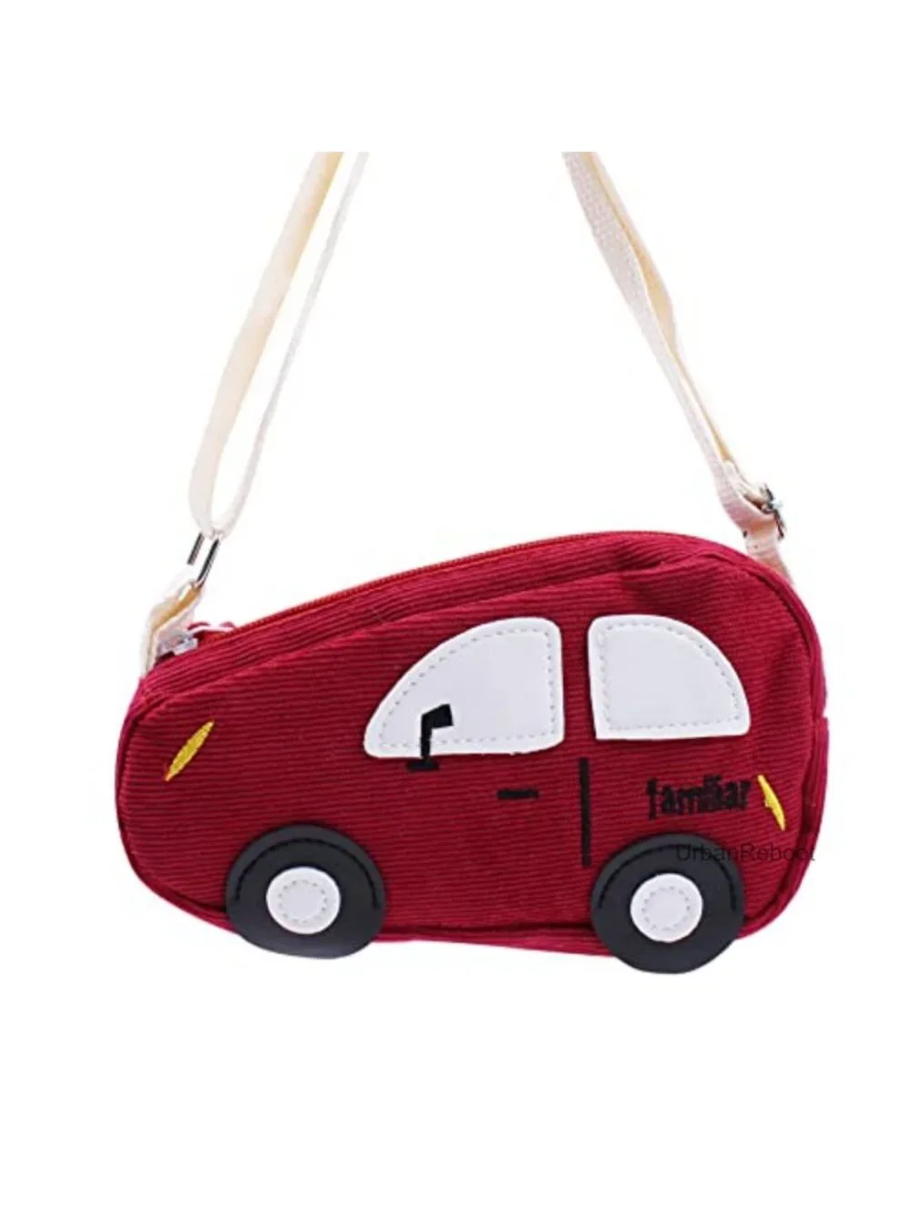 Kids Corduroy Car Shape Crossbody Bag Coin Purse Wallet